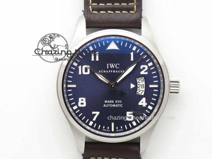MIROTIME 0822 Cozy Pilot Chrono SS IW387802 V6F 1:1 Best Edition On Brown Leather Strap A 7323